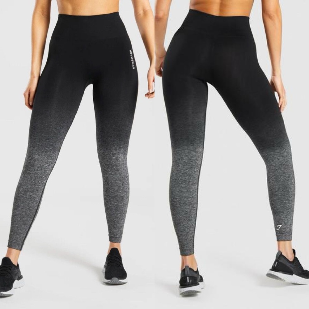 Gym Shark L black & gray ombre leggings, women’s